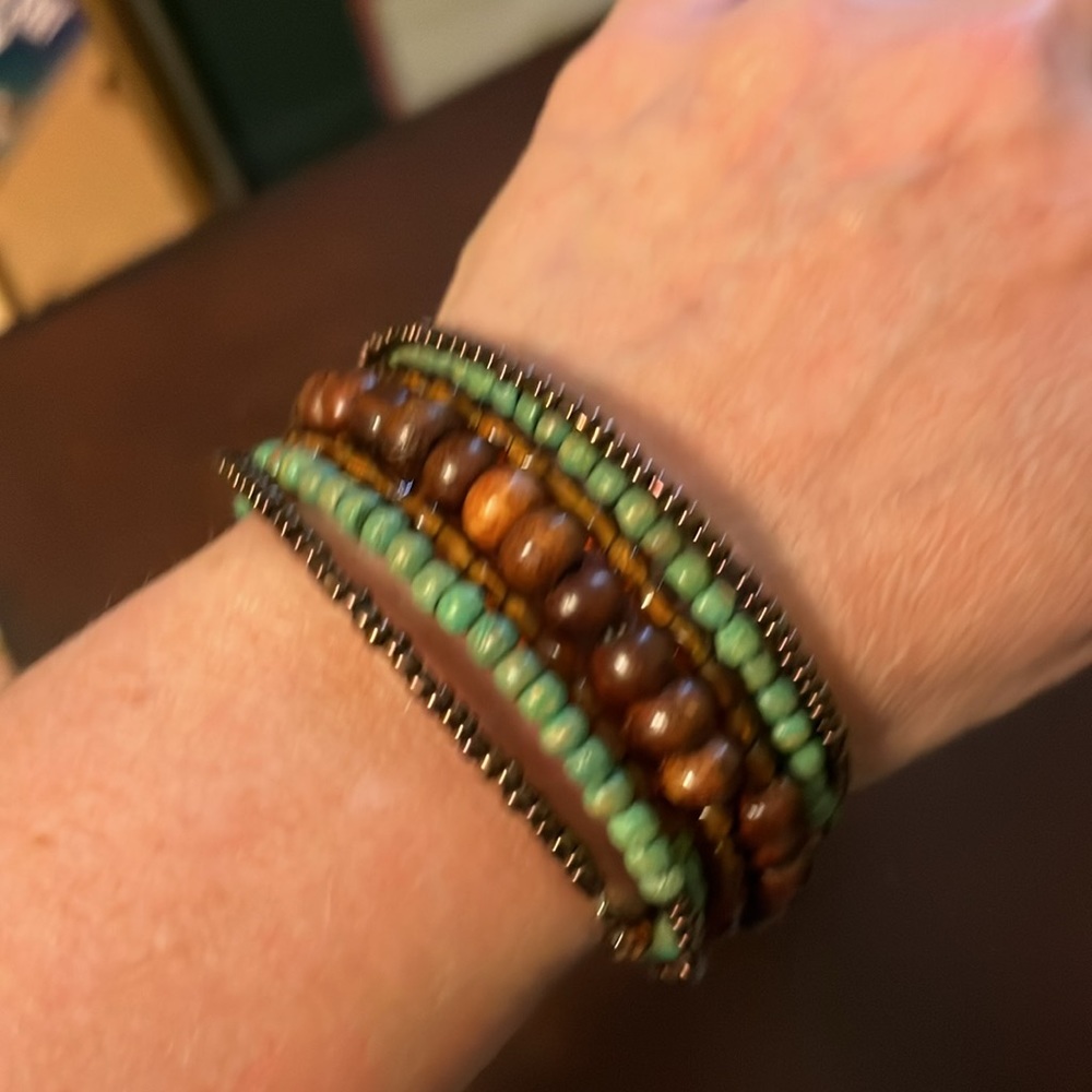 BOHO Beaded Wrap Bracelet!!! NWOT - Picture 3 of 5